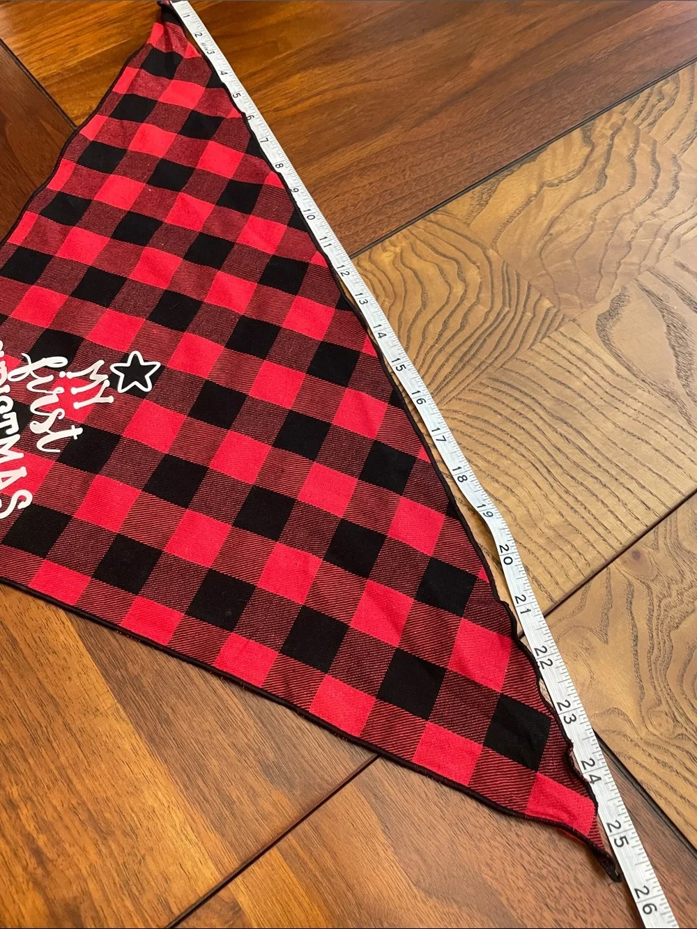 Plaid Holiday Dog Bandana Scarf - Red and Black C31